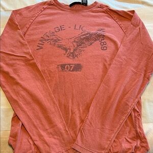 DKNY Rust Graphic Long Sleeve Shirt